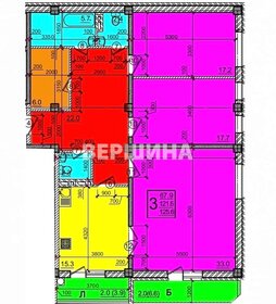 Квартира 121,6 м², 3-комнатная - изображение 1