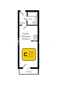 27,2 м², квартира-студия 3 280 000 ₽ - изображение 22