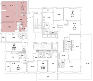 68,3 м², 3-комнатная квартира 17 747 666 ₽ - изображение 23