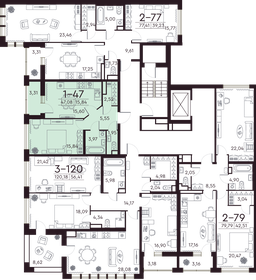 45,7 м², 1-комнатная квартира 24 266 700 ₽ - изображение 19