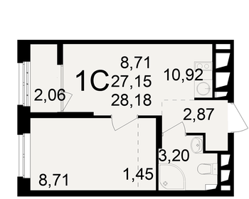18 м², квартира-студия 2 270 000 ₽ - изображение 130