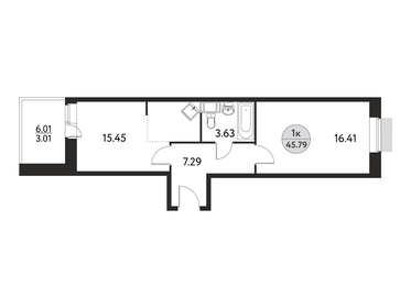 45,7 м², квартира-студия 8 500 000 ₽ - изображение 52