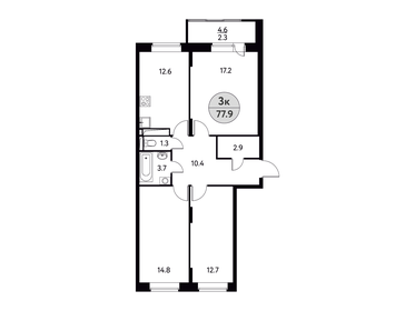 76,8 м², 3-комнатная квартира 8 927 080 ₽ - изображение 59