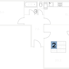 Квартира 65 м², 2-комнатная - изображение 2