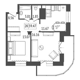 107,1 м², 1-комнатная квартира 12 852 000 ₽ - изображение 11