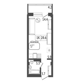 23,2 м², квартира-студия 3 330 000 ₽ - изображение 56