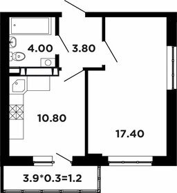 Квартира 37,2 м², 1-комнатная - изображение 1