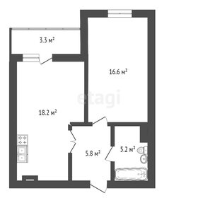 Квартира 46 м², 1-комнатные - изображение 2