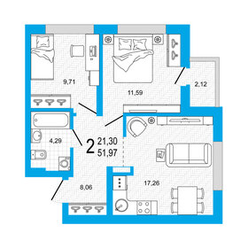 67,4 м², 3-комнатная квартира 8 999 900 ₽ - изображение 93