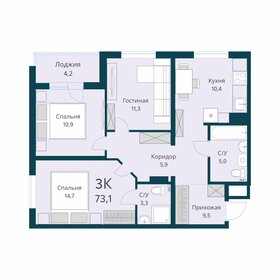 70 м², 4-комнатная квартира 5 700 000 ₽ - изображение 105