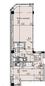 Квартира 39 м², 1-комнатная - изображение 1