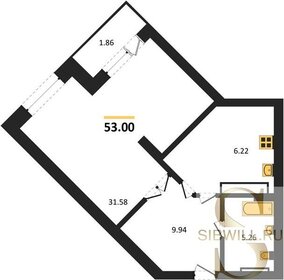 Квартира 53 м², 1-комнатная - изображение 1