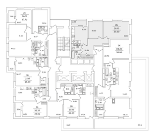 Квартира 59,6 м², 2-комнатная - изображение 2