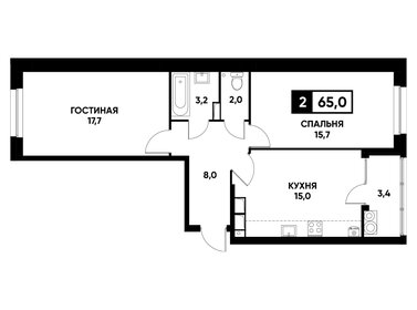 63,3 м², 2-комнатная квартира 7 000 000 ₽ - изображение 18