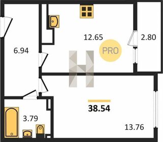 Квартира 38,5 м², 1-комнатная - изображение 2