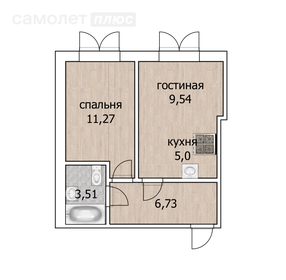 Квартира 36,1 м², 2-комнатная - изображение 1