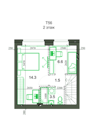 56,2 м², 3-комнатная квартира 5 318 000 ₽ - изображение 12