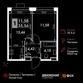 36,5 м², 1-комнатные апартаменты 10 464 407 ₽ - изображение 92