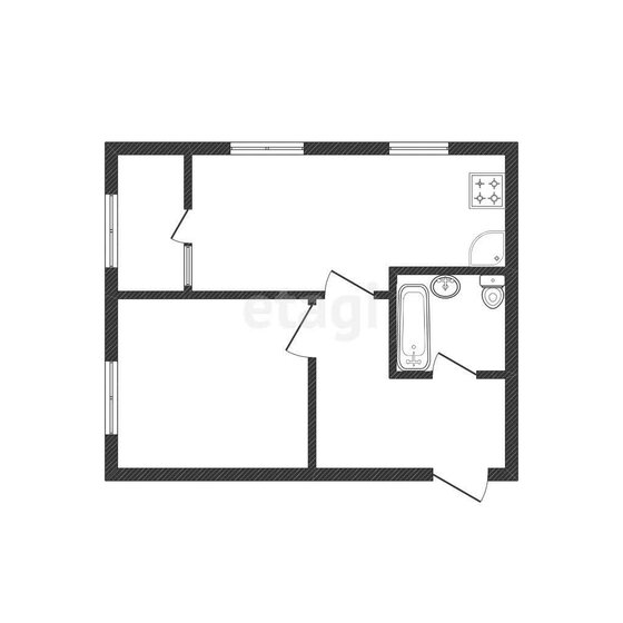 40,6 м², 1-комнатная квартира 4 900 000 ₽ - изображение 1