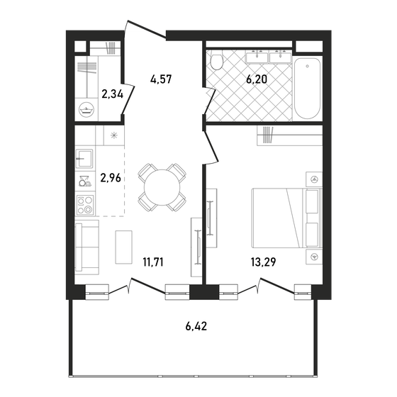 47,5 м², 2-комнатная квартира 45 125 000 ₽ - изображение 18