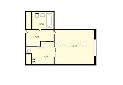 Квартира 26 м², 1-комнатные - изображение 1