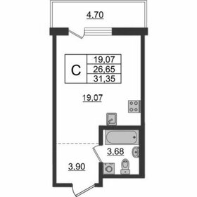 Квартира 26,7 м², студия - изображение 1