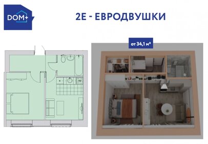 34,6 м², 1-комнатная квартира 3 664 500 ₽ - изображение 56