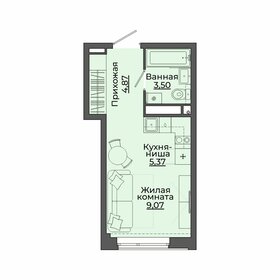 21,9 м², квартира-студия 4 419 244 ₽ - изображение 21