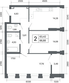 70,6 м², 2-комнатная квартира 11 360 000 ₽ - изображение 46