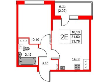 Квартира 31,5 м², 1-комнатная - изображение 1