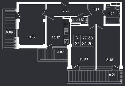 83 м², 3-комнатные апартаменты 22 896 664 ₽ - изображение 45