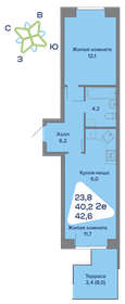 34,9 м², 2-комнатная квартира 3 908 800 ₽ - изображение 19