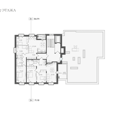 Квартира 86,9 м², 3-комнатная - изображение 4