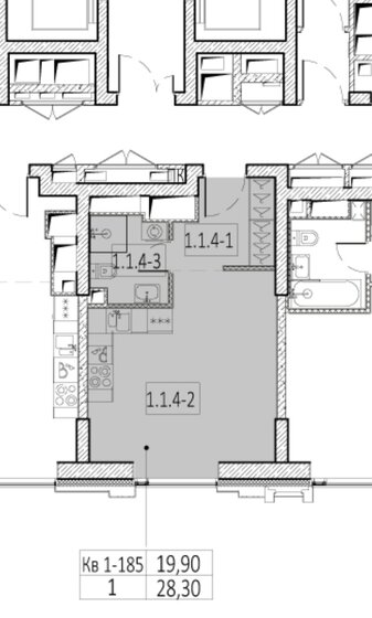 29 м², квартира-студия 13 990 000 ₽ - изображение 1