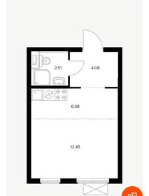 Квартира 25,3 м², студия - изображение 1