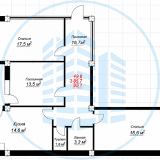 Квартира 85,1 м², 3-комнатная - изображение 1