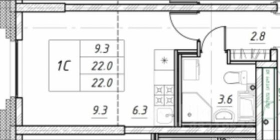 46 м², 2-комнатная квартира 4 300 000 ₽ - изображение 13