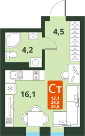 23,8 м², квартира-студия 6 000 000 ₽ - изображение 127