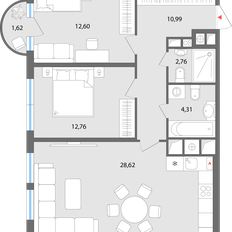 Квартира 73,7 м², 3-комнатная - изображение 4