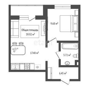 Квартира 39,9 м², 1-комнатная - изображение 1