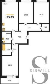 93,3 м², 3-комнатная квартира 8 350 300 ₽ - изображение 23