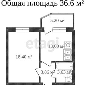 Квартира 35,2 м², 1-комнатная - изображение 1