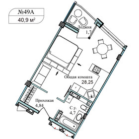 57,3 м², 1-комнатная квартира 15 500 000 ₽ - изображение 108