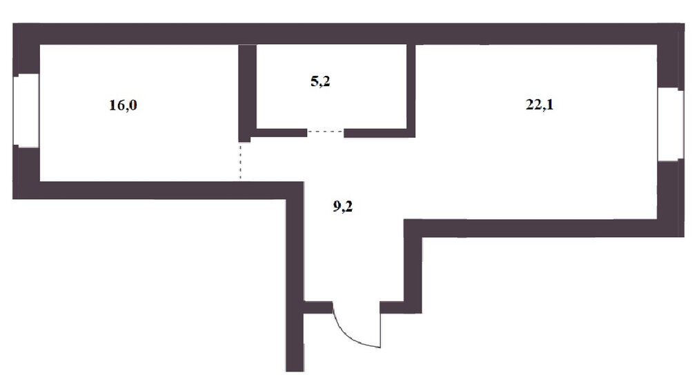 52,5 м², 2-комнатная квартира 5 700 000 ₽ - изображение 1