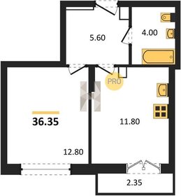 Квартира 36,4 м², 1-комнатная - изображение 1