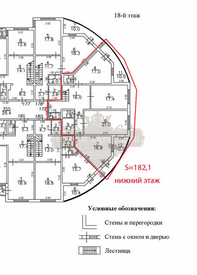 182,1 м², 5-комнатная квартира 21 852 000 ₽ - изображение 1