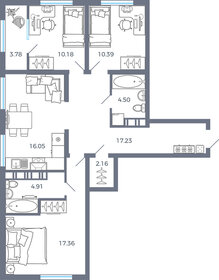 Квартира 86,6 м², 3-комнатная - изображение 1