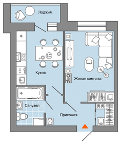 38 м², 1-комнатная квартира 4 811 670 ₽ - изображение 37