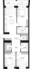 Квартира 96,1 м², 3-комнатная - изображение 1