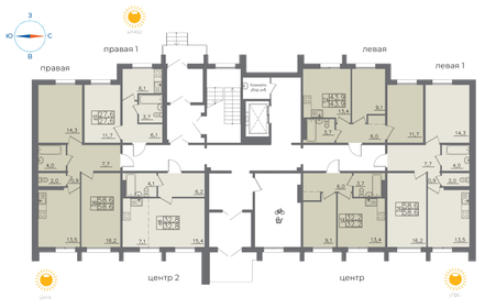 58,6 м², 2-комнатная квартира 7 266 400 ₽ - изображение 23